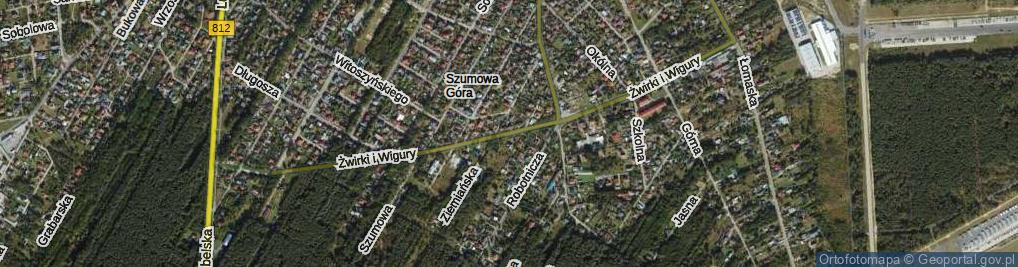 Zdjęcie satelitarne Franciszka Żwirki i Stanisława Wigury ul.